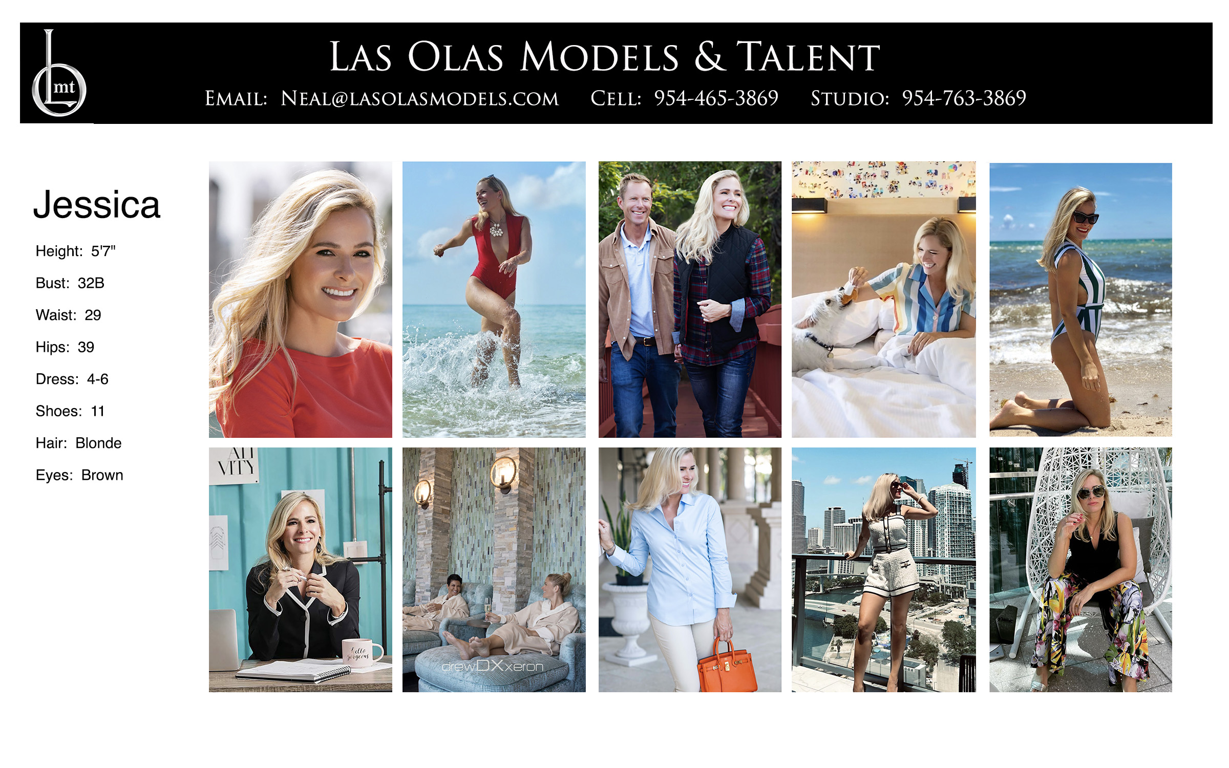 Models Fort Lauderdale Miami South Florida - Print Video Commercial Catalog - Las Olas Models & Talent - Jessica Comp
